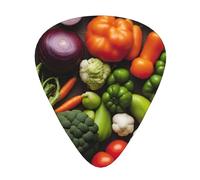 3 Different Thickness Introduction Of Various Vegetables Print Guitar Pick Plectrums For Bass Ukulele Acoustic Guitars