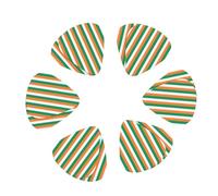 3 Different Thickness Irish flag Print Guitar Picks for Electric Guitar,Acoustic Guitar,12-pack