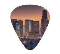 3 Different Thickness Los Angeles Skyline Print Guitar Pick Plectrums For Bass Ukulele Acoustic Guitars