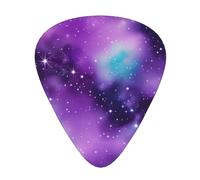 3 Different Thickness Magic Galaxy Sky Purple Print Guitar Pick Plectrums For Bass Ukulele Acoustic Guitars