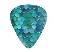 3 Different Thickness Mermaid Scale Print Guitar Pick Plectrums For Bass Ukulele Acoustic Guitars