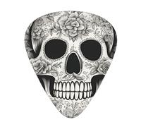 3 Different Thickness Mexican Skull Print Guitar Pick Plectrums For Bass Ukulele Acoustic Guitars