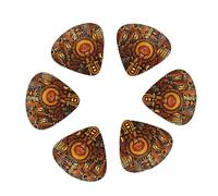 3 Different Thickness National Pattern Print Guitar Picks for Acoustic Guitar,Electric Guitar,12-pack