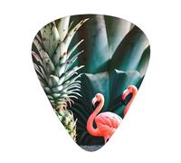3 Different Thickness Pineapple Flamingo Print Guitar Pick Plectrums For Bass Ukulele Acoustic Guitars