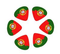 3 Different Thickness Portuguese flag Print Guitar Picks for Electric Guitar,Acoustic Guitar,12-pack