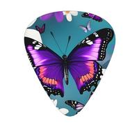 3 Different Thickness Purple Butterfly And Flowers Print Guitar Pick Plectrums For Bass Ukulele Acoustic Guitars