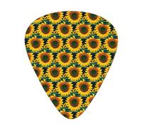 3 Different Thickness Rainbow Sunflower Print Guitar Pick Plectrums For Bass Ukulele Acoustic Guitars