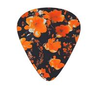 3 Different Thickness Set Of Ornate Floral Print Guitar Pick Plectrums For Bass Ukulele Acoustic Guitars