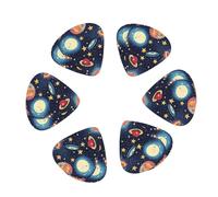 3 Different Thickness Starry Sky Universe Space Print Guitar Picks for Acoustic Guitar,Electric Guitar,12-pack
