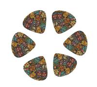3 Different Thickness Sugar and Skulls Style Print Guitar Picks for Acoustic Guitar,Electric Guitar,12-pack