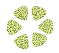 3 Different Thickness Sushi Dill Pickles Print Guitar Picks for Acoustic Guitar,Electric Guitar,12-pack