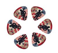 3 Different Thickness US Military Soldiers Patriotic Memorial Day Print Guitar Picks for Acoustic Guitar,Electric Guitar,12-pack