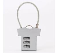 3 Digit Aluminum Alloy Password Lock Steel Wire Security Lock Suitcase Luggage Coded Lock Cupboard Cabinet Locker Padlock 1Pcs(Silver)