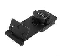 3-Digit Cabinet Combination Lock Keyless Turn Knob Hasp Latch with Iron and Zinc Alloy Construction for Drawers, Cupboards, Pet Doors, and Safes,(Black)