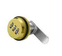 3 Digit Code Combination Cam Lock 20mm Password Coded Locks Zinc Alloy Coded Security Lock for Box Cabinet Mailbox Drawer Door Furniture Gold