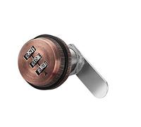 3 Digit Code Combination Cam Lock 20mm Password Coded Locks Zinc Alloy Coded Security Lock for Box Cabinet Mailbox Drawer Door Furniture Red Bronze