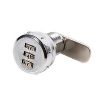 3 Digit Code Combination Cam Lock Zinc Alloy Silver Convenient Cabinet Security Password Coded Lock Household Wardrobes Drawers(2#)