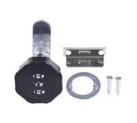 3 Digit Combination Lock Password Locker Zinc Alloy Construction for Drawers Cupboards Tool Boxes Motor Homes Boats and School Lockers Resettable Code (Black)