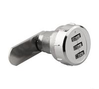 3 Digit Combination Password Lock for Secure Cabinet, Toolbox, Drawer, and Mailbox Applications (Silver)