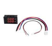 3 Digit DC 0-100V Voltmeter Ammeter Gauge 50A / 10A Dual LED Panel Display - Accurate Voltage and Current Monitoring with Reverse Protection for Automotive and Battery Use (Font backlight red 10A)