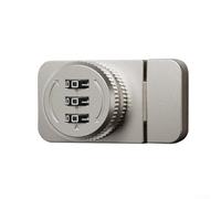 3-Digit Keyless Combination Cabinet Lock with Password Display, Zinc Alloy Door Hardware for Glass Display Cabinets, Lockers, and Sliding Doors,(Silver)