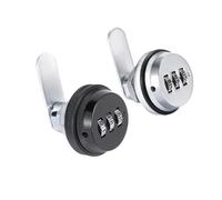 3 Digit Security Password Keyless Drawer Cam Lock Combination Coded Door Cabinet Home Hardware Zinc Alloy Mail Box(Black-30mm-Plastic)