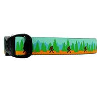 3 Dirty Dawgz Adjustable 1" Yeti Sasquatch Cryptid We Believe Squatchin Bigfoot Dog Collars for Medium Large and X-Large Dogs (Medium 1" (14"-22" Neck))