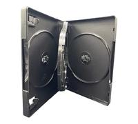 3 Disc Black DVD CD Blu Ray Disc Case M-lock Branded With 27mm Spine Booklet Clips And Outer Sleeve For Artwork Inlay. Case Holds 3 Discs of Any Format (1)