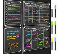 3 Divisions Recyclable Erasable Board Simple Clip Home Scheduling Including Clear Display and Tool Complimentary Arrange Kitchen Board