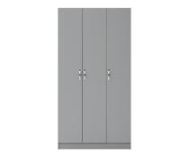 Timber Art Design 3 Door Double Wardrobe In Grey
