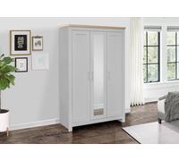 Birlea 3 Door Mirror Wardrobe Highgate Farmhouse Shabby Chic in Grey Birlea Grey