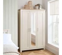 3 Door Mirror Wardrobe Cream Oak Birlea Highgate Farmhouse Shabby Chic