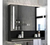 3-Door Mirrored Bathroom Cabinet Wall Mounted with LED Illuminated Mirror, Dimmer Switch Demister