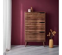 sweeek 3-door Shoe Cabinet With Walnut Wood Effect sweeek Walnut