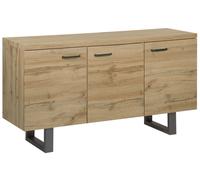 Beliani Cabinet TIMBER Light Brown, Brown