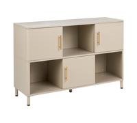 Beliani 3 Door Sideboard Ombura Metal Beige
