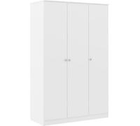 3 Door Wardrobe Denver White Gloss Bedroom Storage