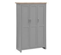 Lisbon Bedroom Furniture 3 Door Triple Wardrobe In Light Grey