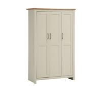 Lisbon 3 Door Triple Wardrobe In Cream - Bedroom Furniture
