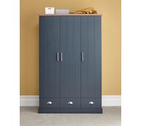 Kendal 3 Door 3 Drawer Wardrobe GFW Blue One Size