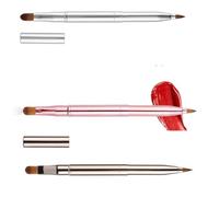 3 Double-Headed Lip Brushes, Delicate And Even Outline The Lip Shape, Portable Storage And Not Easy To Get Dirty, Suitable For Daily Makeup Of Lipstick And Lip Glaze.