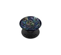 3 Dragons Howling At The Moon Funny Dragon Lover PopSockets Adhesive PopGrip