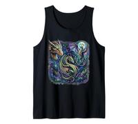3 Dragons Howling At The Moon Funny Dragon Lover Tank Top