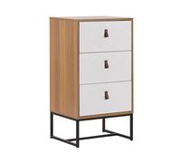 3 Drawer Chest NUEVA Light Brown/ White