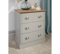 Gr3 Drawer Chest of drawers Country style bedroom furniture Grey and Oak Kendal