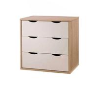 3 Drawer Chest Of Drawers Oak And White