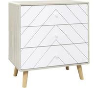 Seconique Dixie 3 Drawer Chest In Dusty Grey And White