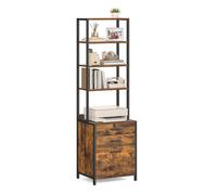 3-Drawer Filing Cabinet, File Cabinet for Home Office, Rustic Brown