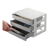 3-Drawer Layered Desktop Storage Box - Multi-Functional Stackable Letter Tray & Paper Sorter for Documents, Magazines & Notebooks - Ideal for Home & Office Organization, Simple & Durable