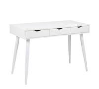 3-Drawer Office Desk - Modern Home Workstation with Sleek Metal Legs